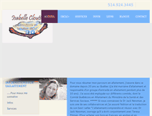 Tablet Screenshot of isabellecloutier.com
